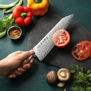 Couteau de chef HEZHEN en acier Damas personnalisé, manche en Micarta de lin durable, couteau de cuisine professionnel pour trancher, Gyuto - Product Image 4