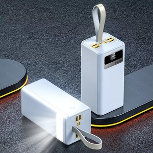 60000mAh QC3.0 120W 4 <span class=keywords><strong>USB</strong></span> 2 Type C <span class=keywords><strong>USB</strong></span> LED Display Power Banks <span class=keywords><strong>Station</strong></span> Outdoor Fast Charging Power Bank avec câble - Product Image 6