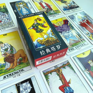 طباعة بطاقة التاروت الأزرق المخصص النسخة الأصلية بطاقات التاروت الفضية ذات مغزى - Product Image 2