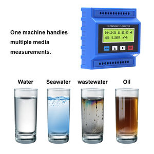 Goedkope digitale klem-op ultrasone debietmeter (roestvrij staal) OEM IP65 bescherming 1% nauwkeurigheid aanpasbaar voor vloeistoffen - Product Image 4