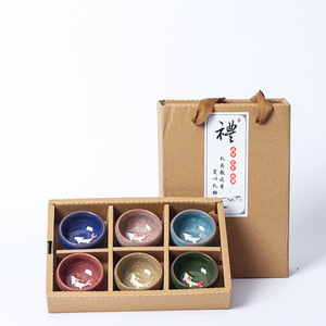 Seven Color Crackle Glaze Ceramic Kung Fu Tea <b>Set</b> One Pot Four Cups Portable Travel <b>Gift</b> <b>Set</b> For Festival Celebrations - Product Image 3