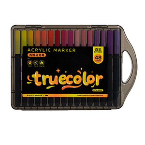 Marcadores Acrílicos Truecolor 48 Colores para Dibujo y Pintura, Uso Estudiantil - Product Image 1