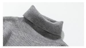 Pull à col roulé essentiel pour homme, coupe décontractée, design minimaliste, couleur unie, manches longues, épais, couche de base - Product Image 4