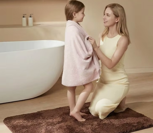Alfombra de Baño Wuerdu Simple de Color Sólido, Antibacteriana, Absorbente, Antideslizante, de Microfibra de Poliéster, Alfombra para Puerta, Nuevo Estilo 2025 - Product Image 1