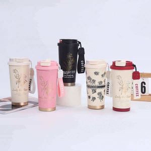 Custom Double Wall Stainless Steel <b>Thermos</b> <b>Cup</b> With Double Mouth and Custom Color and Logo Gift Bottle - Product Image 1