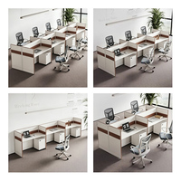 Combinación de Escritorio y Silla de Oficina Modular de Madera, Diseño Moderno y Sencillo para Estación de Trabajo de Servicio al Cliente de Comercio Electrónico