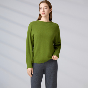 Pull en cachemire 100% pour femme, col rond, manches longues, couleur unie, minimaliste, tricoté, écologique, pour l'automne - Product Image 1