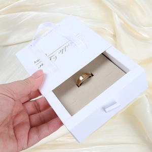 Mojiu Custom logo Printed 350gsm Paper Cardboard Rings Jewelry <b>Gift</b> <b>Boxes</b> - Product Image 5
