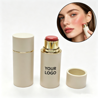 Großhandel Private Label Hochpigmentierter Veganer Natürlicher Beiger Runder Tube-Rouge-Stift Creme-Taschenrouge-Stift Wangen-Make-up
