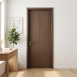 Puerta Interior de MDF de Grado Comercial con Aislamiento Acústico, Diseño Liso, Puerta de Madera de Ingeniería para Proyectos de Viviendas Multifamiliares - Product Image 1