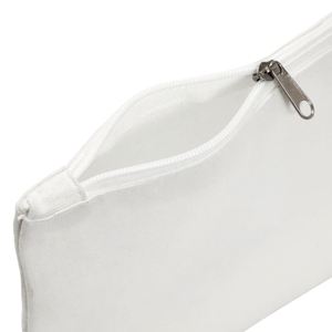 Pochette en toile personnalisable blanche avec fermeture éclair pour artisanat DIY, cosmétiques, papeterie, cadeaux de fête - Product Image 3