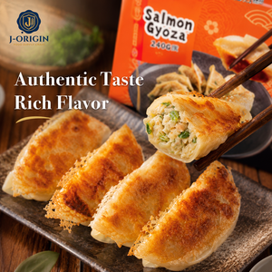 <span class=keywords><strong>Gyoza</strong></span> al Salmone Congelato Pronti da Cuocere, Ravioli di Pesce per Vendita al Dettaglio, Ristorazione, Forniture per Ristoranti, OEM, Etichetta Privata, All'Ingrosso - Product Image 3
