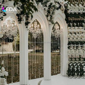Arco de Fondo Metálico para Eventos y Bodas, Diseño Nuevo de LEDA, Color Blanco, para Decoración de Fiestas - Product Image 2