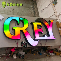 Letras 3D con Luces LED RGB de XDSign Magic-Color para Fiestas, Letreros Publicitarios Personalizados para Exteriores con Control Remoto Bluetooth