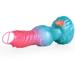 NNSX Chien pénis Fantasy silicone animal sex toy femme vagin plug anal monstre godes avec ventouse pour la masturbation féminine