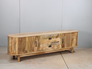 High Quality Modern Solid Wood <b>TV</b> <b>Stand</b> Drawers Open Shelves Multi-Purpose Media Console Easy Assembly Living Room Furniture - Product Image 3