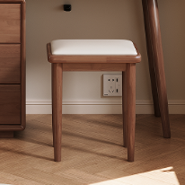 Modern Multi-purpose Wooden <b>Stool</b> with PU Leather Cushion Removable <b>Cover</b> Minimalist Living Room Furniture Home Decor - Product Image 4