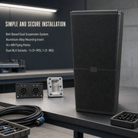 Loudspeaker Profesional Dual 15 Inch Full Range 1000W RMS 132dB Peak SPL 8 Ohm Speaker PA Utama untuk Konser Luar Ruangan Klub