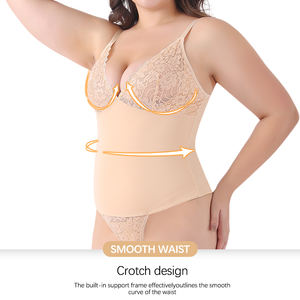 Corsé de talla grande Sexy con cuello en V Shapewear Lift Jumpsuit Summer Lace Waist Camisade Lencería para mujer - Product Image 4