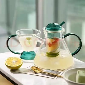 Ensemble théière <span class=keywords><strong>en</strong></span> <span class=keywords><strong>verre</strong></span> borosilicate résistant à la chaleur de 480 ml, fait main, très vendu, pichet <span class=keywords><strong>en</strong></span> <span class=keywords><strong>verre</strong></span>, bouilloire, vente <span class=keywords><strong>en</strong></span> gros, personnalisable - Product Image 2