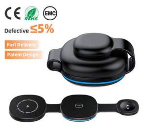 Chargeur sans fil pour téléphone portable, station de charge portable 3 en 1 pour iPhone, écouteurs, Air Pod - Product Image 3