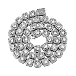 Cadena de circonita cúbica CZ de 10 mm estilo Hip Hop, collar de cadena de tenis de circonita AAA, joyería al por mayor para raperos - Product Image 3