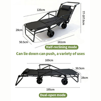 Carrito de Compras y Herramientas Plegable de Gran Capacidad (400L) con Carrocería Extendida para Acampar, Venta al Por Mayor de Fábrica, OEM