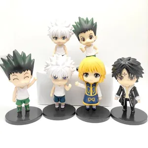 6PCS日本猎人X猎-儿图Killua Zoldyck Gon Freecss Chrollo Lucilfer DX图Vol.5收藏模型玩具