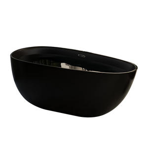 อ่างอาบน้ำเคลือบอะคริลิคแบบผสมผสานอ่างอาบน้ำหินสังเคราะห์สำหรับอาบน้ำขนาดเล็กโรงแรมโมเดิร์นแบบอิสระสำหรับ - Product Image 5