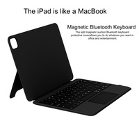 Teclado Mágico Desmontable con Eje Giratorio Personalizado para iPad de 11 Pulgadas, Funda de Cuero, Ajuste de Múltiples Engranajes, Soporte de Ángulo Vertical