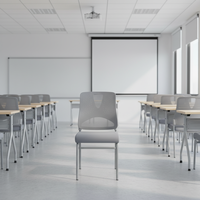 Chaise de formation ergonomique en maille grise, directement de l'usine, avec pieds antidérapants pour les conférences, la formation et les études