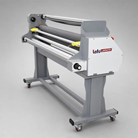 LeFu1700-D5 Lamineuse automatique pneumatique rouleau à rouleau à chaud/froid avec compresseur d'air, premium, 8 m/min, en coffret bois, pour machines à laminer larges