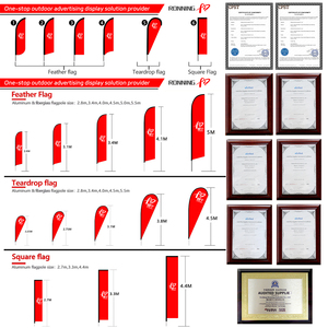Banderas de Playa Personalizadas al por Mayor RN, Kit de Mástil para Letreros de Barbería, Bandera Publicitaria con Logotipo en Forma de Lágrima para Promoción - Product Image 2