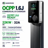 Borne de Recharge Murale Commerciale pour Véhicules Électriques OCPP 1.6J 22KW 32A Extérieure OEM