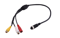 4-Pin erkek havacılık konektörü AV DC araba kamera adaptörü kablosu ses ve Video kabloları için