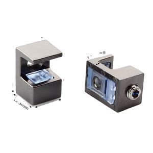 Soporte Ajustable y Duradero de Aleación de Zinc para Tablero de Vidrio, Acabado Cromado, para Vitrina de Vino, Escritorio de Oficina, Estante Divisorio - Product Image 1