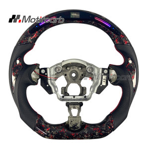 Volante de Fibra de Carbono Forjado Rojo Personalizado con Pantalla LED para Nissan 370Z Nismo Coupé e Infiniti FX35 FX37 2009-2020 - Product Image 1