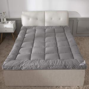 Plush <strong>Extra</strong> Thick Full Size <strong>Mattress</strong> <strong>Topper</strong> for <strong>Firm</strong> <strong>Mattress</strong> -Grey, Soft &amp; Cooling Pillow Top Bed <strong>Topper</strong> for Back Pain - Product Image 1