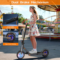 Trottinette électrique pour enfants avec pneus pleins anti-crevaison de 8,5 pouces, 350W, commande par application, pliable, légère, prête pour les marchés américain et européen