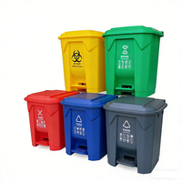 Vente en gros de poubelle à déchets en plastique de 30 L avec pédale pour la cuisine, le bureau, la restauration