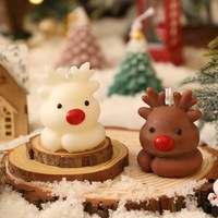 Bougies parfumées de Noël en gros, bougies aromatiques créatives en forme de cerf mignon, souvenirs de cerf pour cadeaux