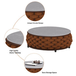 屋外籐椅子ソファガーデン屋外中庭レジャーバルコニーリビングルームヴィラ籐ソファコンビネーション家具 - Product Image 6