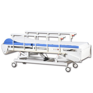 เตียงตรวจโรคอัลตราโซนิกซูโจว ซิน ปรับเอนได้ สีฟ้า สำหรับใช้ในโรงพยาบาล - Product Image 1