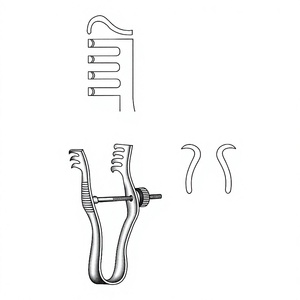 Rétracteur chirurgical manuel auto-serrant Finsen 7 cm (2 pouces) 12 mm avec vis de réglage aiguisée en acier inoxydable certifié CE réutilisable - Product Image 1