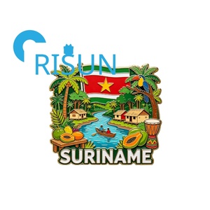 Imán de nevera, pin de solapa y insignia personalizados al por mayor con mapa de la bandera de América <span class=keywords><strong>del</strong></span> Norte y <span class=keywords><strong>del</strong></span> Sur, regalo de recuerdo de Paramaribo, Surinam - Product Image 4