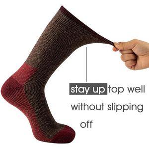 FN Men's Thermal Merino <b>Wool</b> Hiking <b>Socks</b> Breathable Athletic Running Crew Thicken Winter <b>Socks</b> - Product Image 2