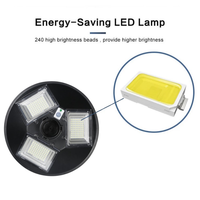 Lampadaire solaire extérieur IP65 DC 300W, éclairage LED rond pour poteau, jardin, parc, aménagement paysager, zone de stationnement communautaire