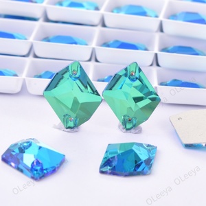 Strass à coudre en verre cristal de qualité supérieure Oleeya Factory, forme cosmique, 18 couleurs, pour vêtements et accessoires de mariage - Product Image 4