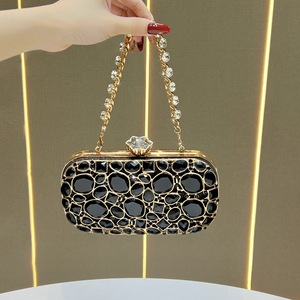 Bolsos de mano de lujo con diamantes de imitación para mujer, bolso de hombro con cadena a la moda, bolsos de noche para fiesta de boda con cristales, bolso de mano tipo clutch para mujer - Product Image 3