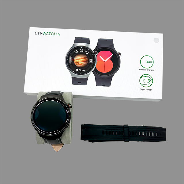 D11--Watch4 2in1 ultra Smart Watch with 2 Straps Metal Ocean Rubber Nylon 49mm Wireless Charger BT Call App Control Touchscreen